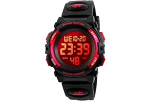 Dayllon Orologio digitale per bambini Sport all'aperto 50 m impermeabile Orologio elettronico Allarme 12/24 h Cronometro Calendario Ragazzo Ragazza Orologio analogico