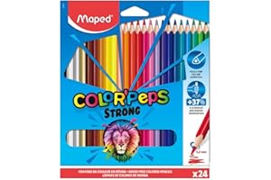 Maped - Ergonomiczne trójkątne kredki Color'PEPS STRONG - wyjątkowo stabilny wkład 3,2 mm - 24 x kredki