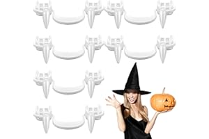 IHLOOTD 6 Pares Colmillos de Vampiro Retráctil,Dientes de Vampiro,Colmillos de Dientes,Vampiro Dientes Falsos,para Cosplay de Accesorios de Halloween para Adultos y niños (C)