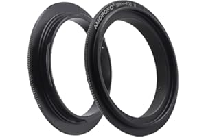 AMOPOFO EF/R - Bague d'inversion macro - 58 mm - Pour appareil photo EF/R EF R RF - Pour vissage inversé d'un objectif pour prise de vue macro