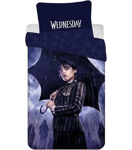 Wednesday Addams - Biancheria da letto, copripiumino reversibile
