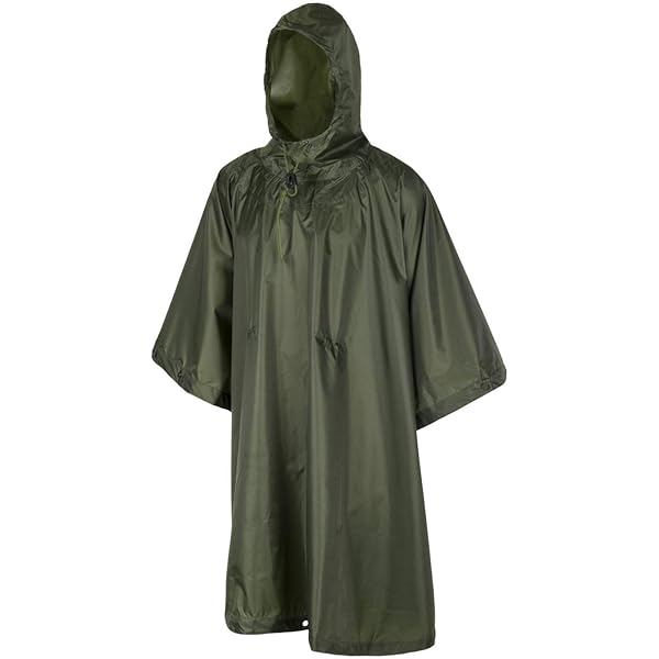 OneTigris Regenponcho Shelter 2-in-1 Multifunctionele poncho Camping tent Tactische regenjas Outdoor regencape | Herbruikbare verpakking, Coyote Brown, XL