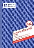  Avery Zweckform 1771 Lohnarbeit-Nachweis, DIN A5, selbstdurchschreibend, 3 x 40 Blatt, weiß, gelb, rosa (4er Spar-Pack)