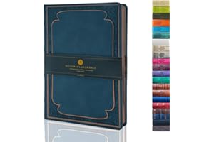 Victoria's Journals Tagebuch, Kunstleder, Vintage, Hardcover, liniertes Notizbuch, altmodisches Reisetagebuch, 14,5 x 20,5 cm, Dunkelblau