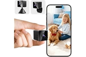 javiscam Mini Spy Camera 4K Hidden Camera with Night Vision WiFi Indoor Security Cam with Motion Detection/Cloud&SD Storage/Built-in Battery/Real-Time Video for Home Nanny Cameras