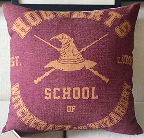 Harry Potter Hogwarts School "Witchcraft Wizardry" Zauberer Kopfkissenbezug Kissen Hülle