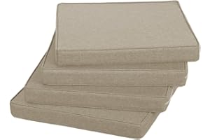 gutekissen Coussin de Chaise Coussin d'assise pour chaises/bancs pour la Maison et Le Jardin Coussin de Jardin Coussin d'assise Plusieurs Couleurs FK5 (50x50, Crème, 2)