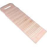 SEWOART Holz Waschbrett Aus Massivholz - Mini Wäschebrett Für Handwäsche Mit Antirutsch