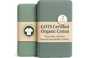 Bunnyjik - GOTS-Zertifiziert - Bio-Spannbettlaken - 40x76 cm - Für Beistellbett - 2er-Set - 100% Bio-Baumwolle - GOTS Zertifiziert -Luftig & Kühlend – 190GSM Bio-Baumwolle - Kompatibel Mit SnuzPod 4