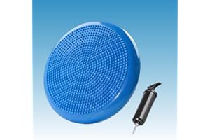 ZZTTLE Kinder Erwachsene Balancekissen Ballsitzkissen mit Luftpumpe, Durchmesser 33cm Balance Training Yoga Matte Massage Board Physiokissen für Core, Koordination, Fitness Rückentraining Pad