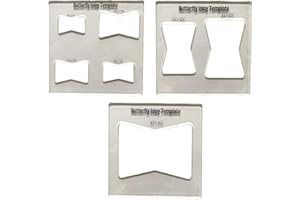 CDIYTOOL Set di modelli con intarsi a farfalla (3 pezzi), router e modelli decorativi per la lavorazione del legno