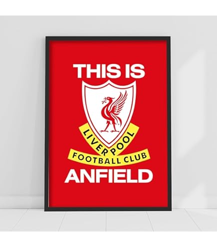 Panneau Cadre Photo Liverpool FC – Anfield Road – 25x18 Cm – Officiel – Métal