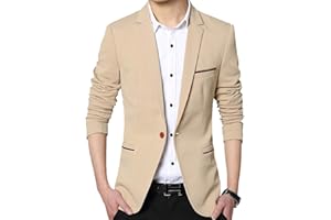 Nemopter Blazer Homme Veste Casual Elegant Slim Fit Blazer Un Bouton Costume Jacket Homme Blazer Vestons