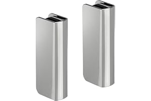 Gedotec Cerradura de presión magnética para sujeción de muebles | Contraplaca Soporte para vidrio de espesor 4-6 mm | Acero cromado | placa magnética para puertas y vitrinas de vidrio - 2 piezas