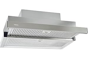 TEKA Campana Extractora Extensible 60 cm con Motor EcoPower, 5+1 Velocidades, Iluminación LED, Recirculación, Acero Inoxidable Anti Huella, CNL 6815 PLUS
