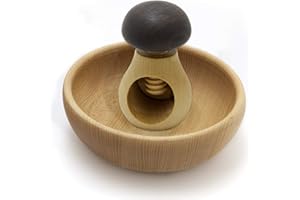 ‎HOLZFEE HolzFee Nussknacker Set Pilz Nussschraube + Nussschale