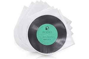 POJSIO 100 Pz. 12 Pollici Buste Vinili 33 Giri Interne Antistatiche, Buste Interne LP 33 Giri Custodia, Buste Interne Antistatiche Dischi Vinile 33 Giri, Buste Vinile 33 Giri Cover Copri Protezione