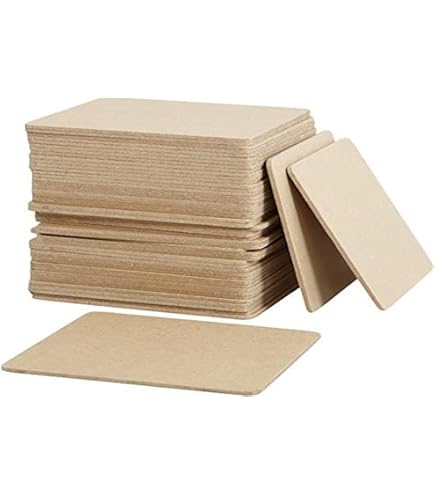 Creative Deco 10 x Dessous de Verre en Bois Carré | 10 x 10 cm | Découpes Contreplaqués | Plain, Non-Peint et Non-Fini | Parfait pour Gobelet, Tasse a Café, Chocolat Chaud