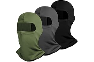 XNIVUIS 3 Piezas Pasamontañas Esquí Máscaras para Hombres Mujeres, Talla única, Resistente al Viento Transpirable Protector UV, Balaclava para Ciclismo Esqui Moto