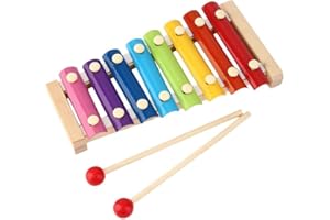 INTVN 8-Note Xilófono Música Musicales Xilófono de Madera un Instrumento de Percusión para Niños Música Juguete Educativo PercusiÓN Educativo De Desarrollo