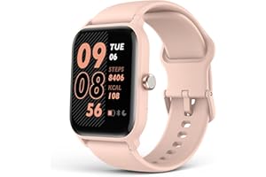 EGQINR Smart Watches for Women, Activity Fitness Tracker Alexa Built-in 1.8" HD Touch Screen with Heart Rate, Blood Oxygen, Sleep, Smartwatches for Women Compatible with iPhone Android Pink