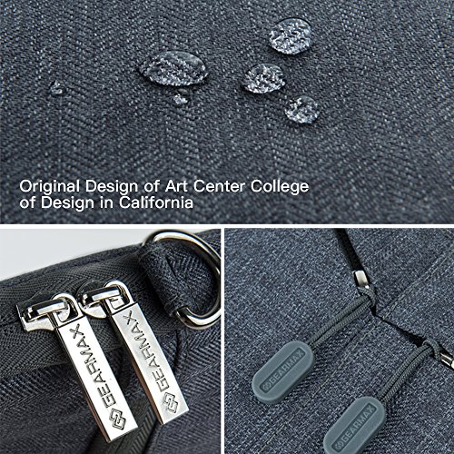 3 in1 Laptop Tasche, Evershop Handtasche Schultertasche Aktenkoffer für Macbook Air Pro / Notebook / Oberfläche (Grau, 15,4 Zoll) - 5