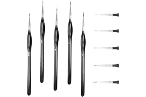 SHAKEEL Fine Paint Brush Set, 5 Pcs Fine Detail Paint Brushes Small Model Paint Brush, Thin Artist Paint Brushes Miniature Painting Brushes for Acrylic Painting,Fine Detailing,Watercolour