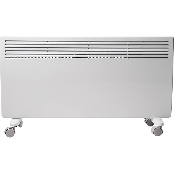 Devola DVNDM20 2000W Eco Electric Panel Heater with Adjustable Thermostat |  Energy Efficient Technology, Lot 20 | Slimline Wall Mounted u0026 Free Standing  Plug in Low Energy Heaters with Timer | White :