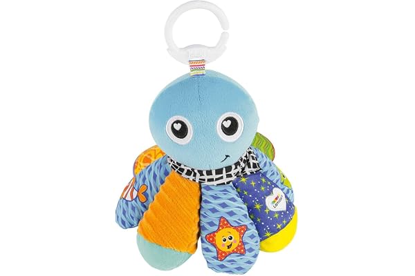 TOMY Lamaze - Peluche Sam La Pieuvre L27514, Peluche Bébé à Clip pour Berceau ou Poussette, Jouet d'Éveil Bébé, Jouet Éducatif Multicolore, Convient dès la Naissance