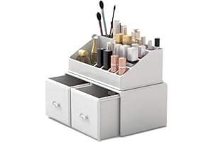 READAEER Organizer do makijażu/pudełko do przechowywania kosmetyków/pudełko do przechowywania kosmetyków w 2 warstwach, nadaje się do sypialni i łazienek