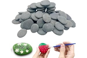 GXGM 40 Pezzi ciottoli da giardino esterno，Ciottoli Pietre per Pittura, Rocce Dipinte Fai da Te Creativo, Pietre Piatte Da Dipingere, Rocce Ciottoli, Ciottoli per La Pittura