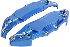 MAJATOU Brake Caliper Cover, Car Brake Caliper Cover, 2pcs Car Aluminum Brake Caliper Protector Cover for Wheel Hub 16in-17in Medium(blue)