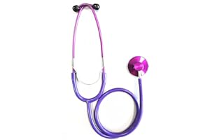 MARLAS Pro Single Head Stethoscope Ideal for EMT Doctor Nurse Vet Medical Student Health Blood Stethoscope Latex Free (Purple)