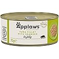 Applaws 100% Natural Premium Wet Food for Cats, Tuna Fillet with Algae in Broth for Adult Cats - 24 x 70 g Cans