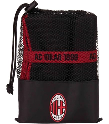 AC Milan Unisex Gym Bag Red with Black Logo