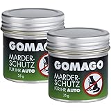 GOMAGO Marderschutz für Ihr Auto 2er Set | Zuverlässige und einfache Mardervergrämung durch Duftstoff | Alternative zu Marder
