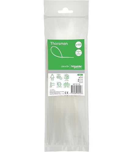 Kopp 99965146 - 50 Fascette Fermacavi Richiudibili Nere 200x7,6 Mm, Resistenti Da -40° A +85°C - 6