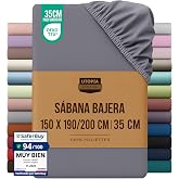 Utopia Bedding Fitted Sheet 150x190/200 - Grey | Oeko Tex Certified - Brushed Polyester Microfiber - 35cm Deep Pocket
