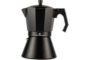 ‎EDENBERG EDENBERG - Induktions-Mokkakanne Marble - Aluminium-Kaffeemaschine für 6 Espresso-Tassen - 300 ml - Kleiner Reise-Mokkakocher - Edelstahl - mit Druckventil zur Sicherheit - Geeignet für alle Herdarten