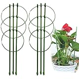 Reusable Folding Garden Plant Support Metal Rings Large Size Garden Trellis Flower stainless Steel Support Climbing Vegtables