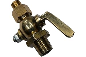 XQZMD Vintage Motorrad Messing Benzinhahn 1/8 Zoll - 1/4 Zoll Motorrad Gas Tank Kraftstoffschalter