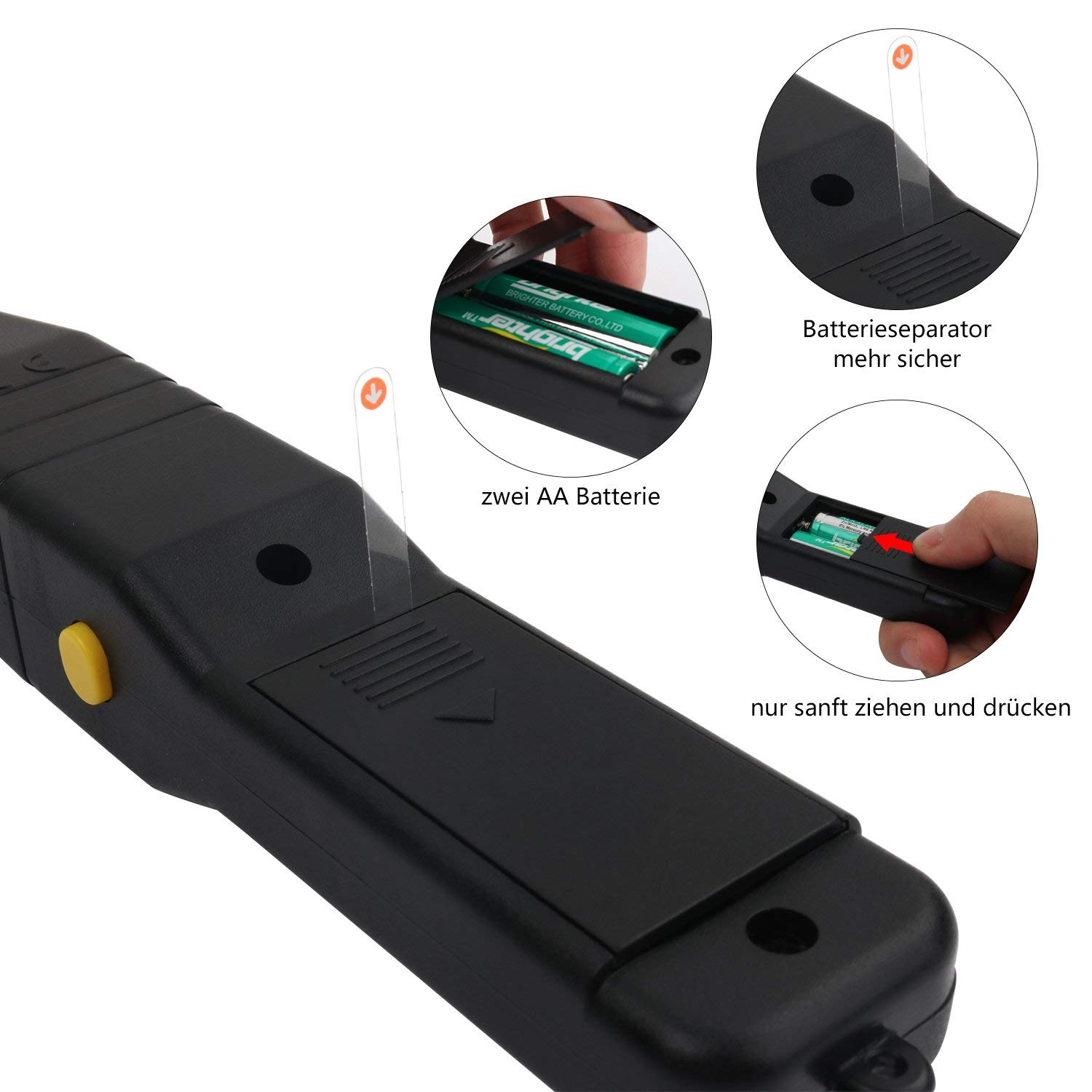 Zenoplige Elektrische Fliegenklatsche,Insektenvernichter mit Herausnehmbaren Batterien Insekten Mörder Frei von Giftstoffen und Gerüchen Ideal für Drinnen und Draußen – Bild 3