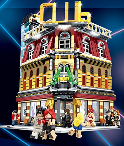 Preisvergleich Produktbild Riesiger vierstöckiger Bausteine Nachtclub inkl. USB Beleuchtungsanlage, 2488 Bausteine, über 1 / 2 Meter hoch