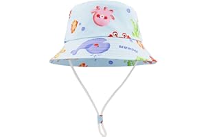 FenFang Kapelusz przeciwsłoneczny dla dzieci, dinozaur, kapelusz rybacki, dla chłopców i dziewczynek, czapka przeciwsłoneczna z paskiem pod brodę, kapelusz wiaderka, kapelusz plażowy, czapka na wiosnę