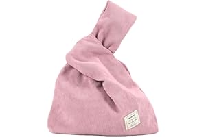 Anopo Small Corduroy Wristlet Wallet for Women Portable Wrist Bag Sleeve-Knot-Pouch