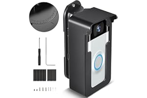BITIWEND Soporte para Timbre con Vídeo a Prueba de Lluvia, 45-135° Compatible con Video Doorbell Wired/Pro-Pro2/4/3 Plus/3/2/1(Batería), Soporte Angular Antirrobo para Timbre, Accesorios Ajustables para Timbre