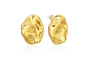 BOUTIQUELOVIN Boucles d'oreilles Femme Or Argent Goutte Acier Inoxydable Doré