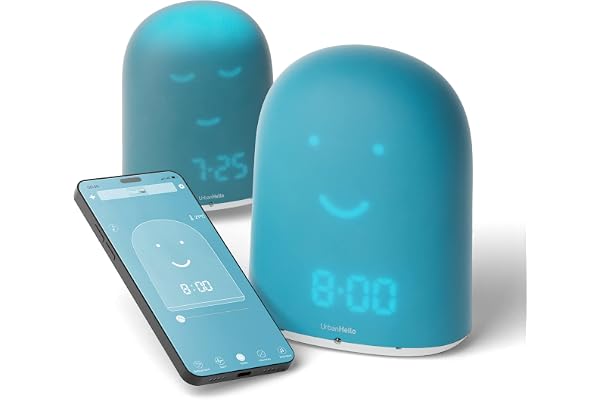 REMI - Babyphone + Réveil Enfant pour Apprendre à Dormir Plus - Suivi du Sommeil - Veilleuse - Boite à Histoires (Bleu)