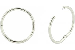 SERENITY SLEEPERS 925 Sterling Silver Seamless Sleeper Hoop Earrings Small Thin Handcrafted 8mm 10mm 12mm 14mm For Women Men Girls