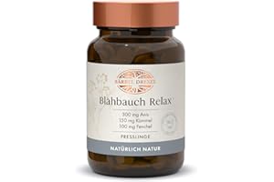 ‎BÄRBEL DREXEL BÄRBEL DREXEL Blähbauch Relax mit Kümmel, Anis, Fenchel, Artischocken und Calcium (90 Stk) Verdauung unterstützen, Völlegefühl, Anti Blähungen Kapseln, Naturheilkunde Magen & Darm Tabletten